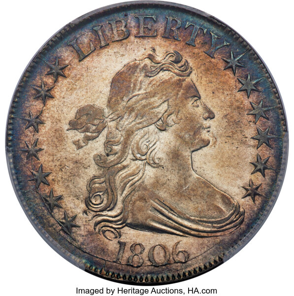 1806 50c Pointed 6, Stem, O-117 MS thumbnail 2