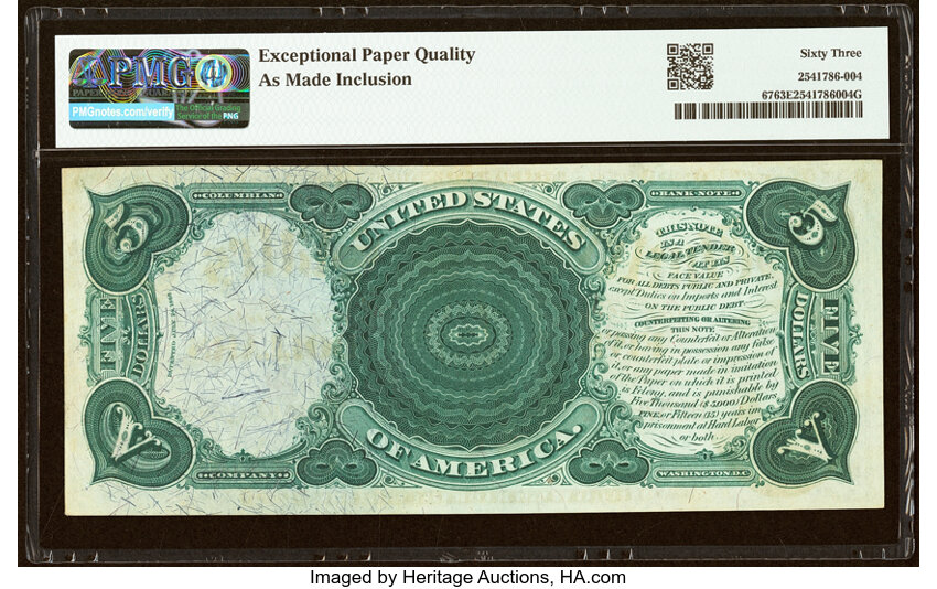 1875 $5  (Fr. 67) thumbnail 3