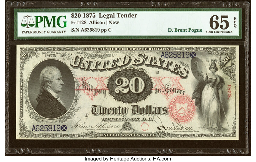 1875 $20  (Fr. 128) thumbnail 2