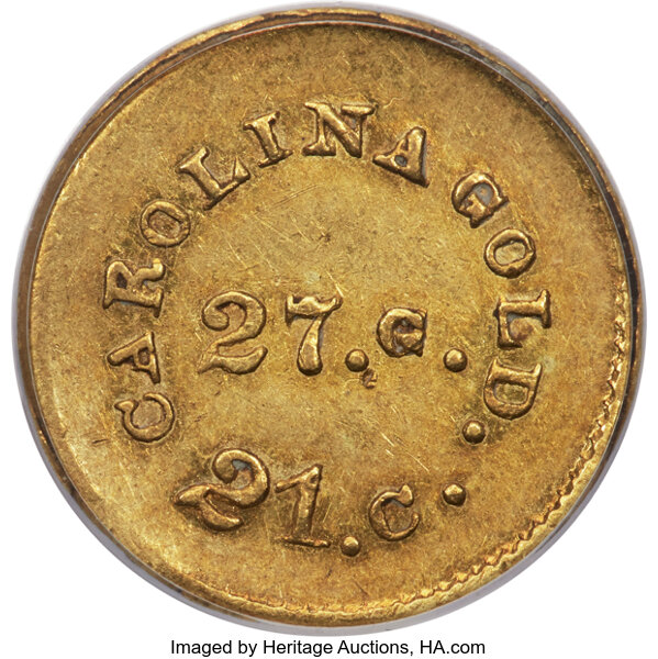 (1842-52) G$1 A.Bechtler, 27 GR, 21C, PE, K-24  MS thumbnail 3