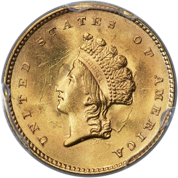1855 G$1 Type 2 MS thumbnail 2