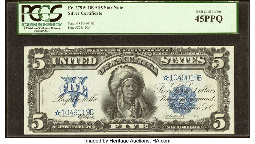1899 $5  Star Replacement (Fr. 279*) thumbnail 2