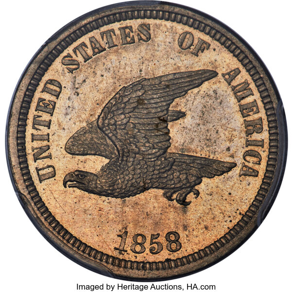 1858 P1c Copper-Nickel, 6 Leaves, J-208d PR thumbnail 18