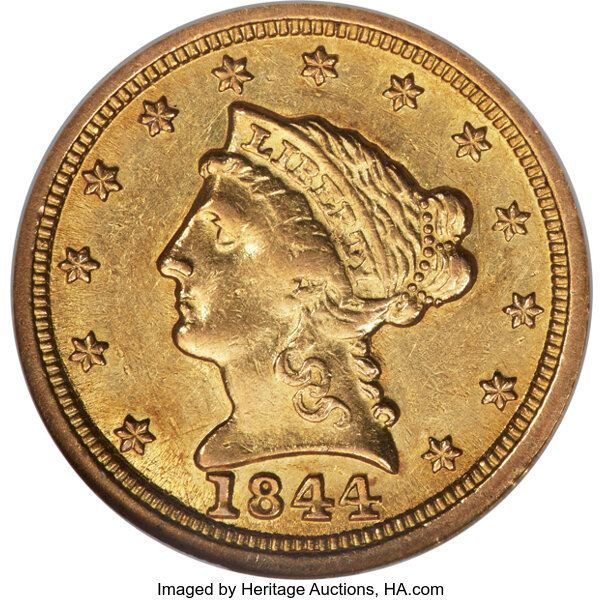 1844-D $2 1/2 MS thumbnail 2
