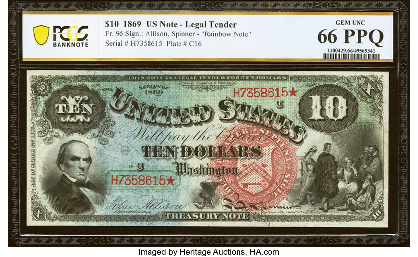 1869 $10  (Fr. 96) thumbnail 4