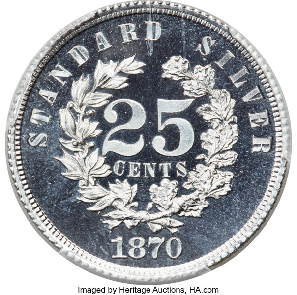 1870 P25c Aluminum, J-922 PR CAM thumbnail 2