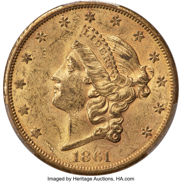 1861-S $20  MS thumbnail 3