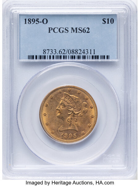 1895-O $10  MS PL thumbnail 2