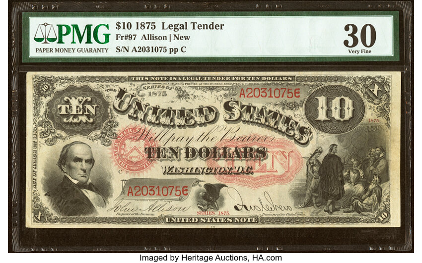1875 $10  (Fr. 97) thumbnail 3