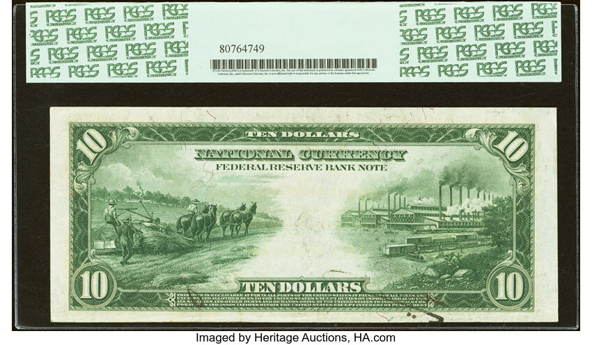 1915 $10  Dallas (Fr. 819) thumbnail 3