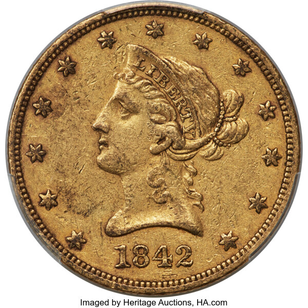 1842-O $10  MS thumbnail 2