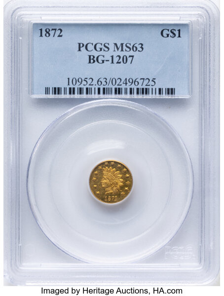 1872 $1  BG-1207 MS thumbnail 2