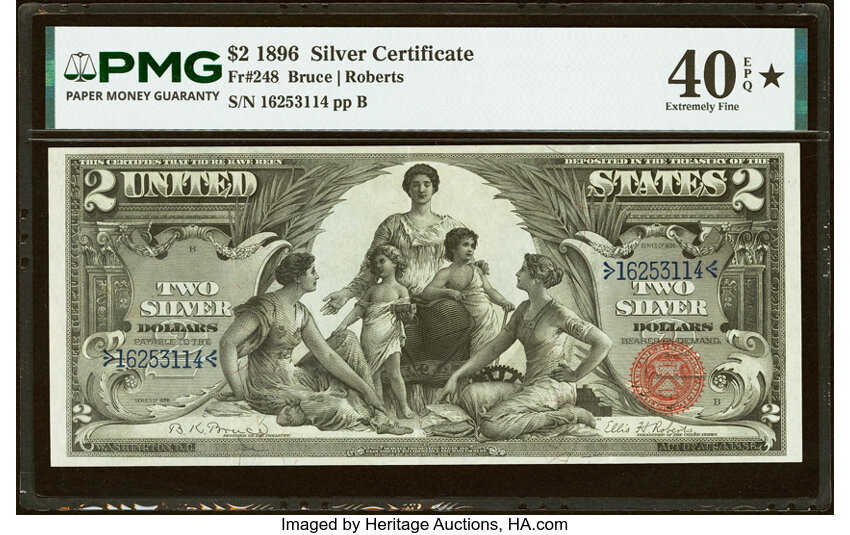 1896 $2  (Fr. 248) thumbnail 2