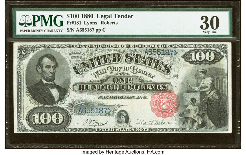 1880 $100  (Fr. 181) thumbnail 2