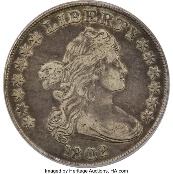 1802 $1  Narrow Date, B-6, BB-241 MS thumbnail 3