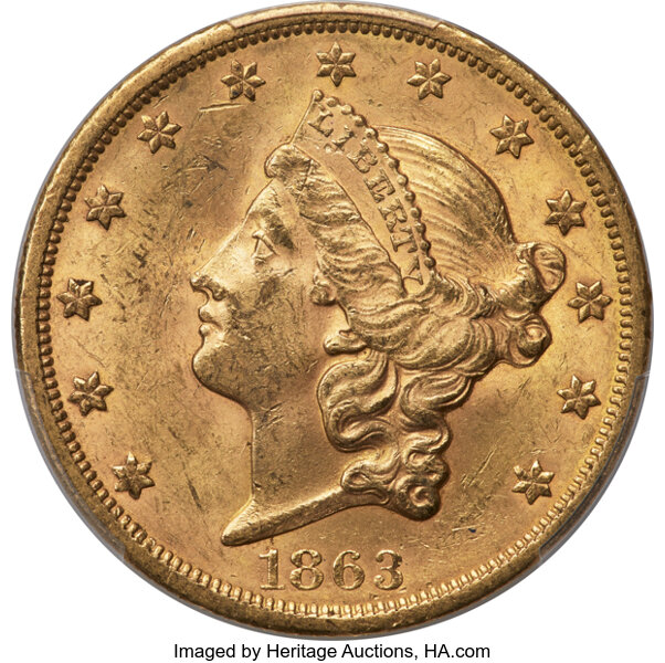 1863-S $20  MS thumbnail 2