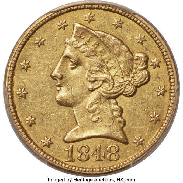 1848-C $5  MS thumbnail 2