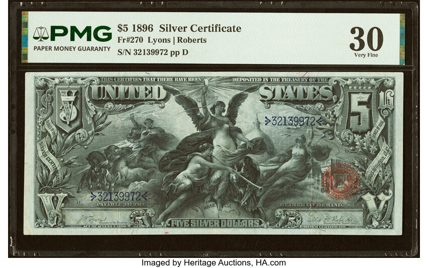 1896 $5  (Fr. 270) thumbnail 2
