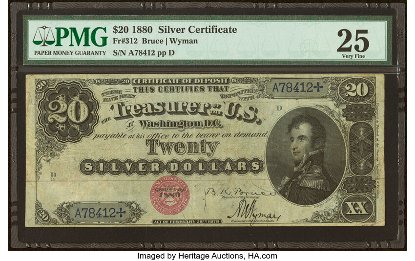 1880 $20  (Fr. 312) thumbnail 2