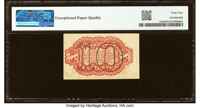  10c Head of George Washington (Fr. 1252) thumbnail 11