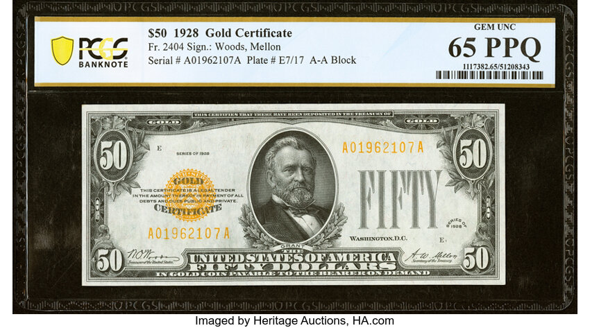 1928 $50  (Fr. 2404) thumbnail 3