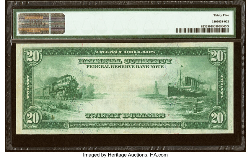 1918 $20  Atlanta (Fr. 823) thumbnail 8