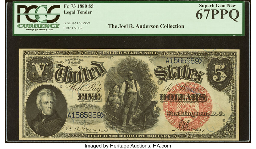 1880 $5  (Fr. 73) thumbnail 2