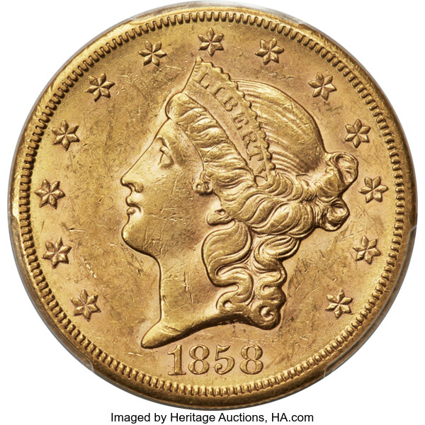 1858-S $20  MS thumbnail 3
