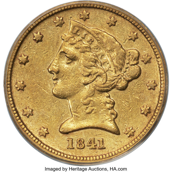 1841-D $5  Small D MS thumbnail 2