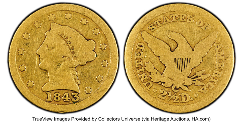 1843-C $2 1/2 Large Date MS thumbnail 2