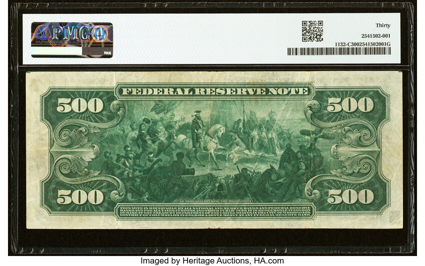 1918 $500  Blue Seal, Philadelphia (Fr. 1132-C) thumbnail 2