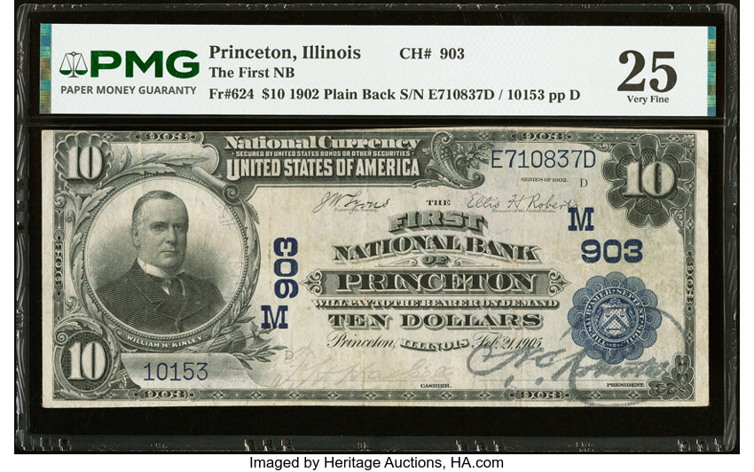 1902 $10  3rd Charter Period, 3rd Issue, Plain Back (Fr. 624) thumbnail 3