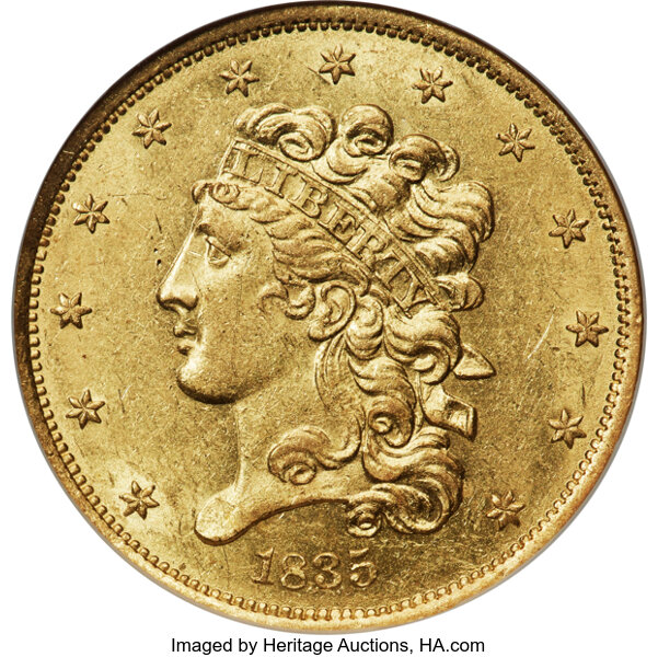 1835 $5  HM-8 MS thumbnail 2