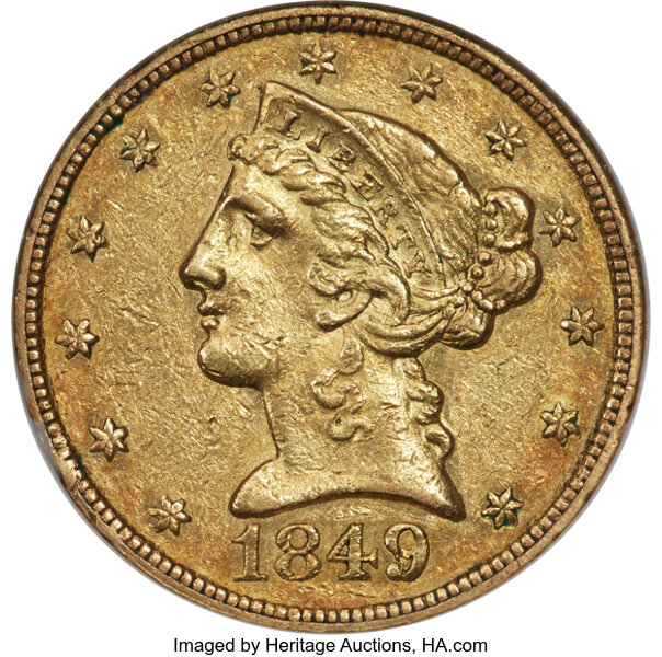 1849-C $5  MS thumbnail 3