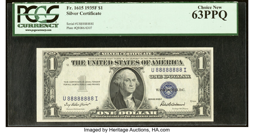 1935F $1  (Fr. 1615) thumbnail 2
