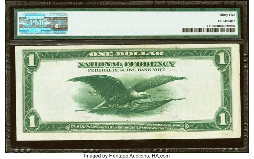 1918 $1  New York (Fr. 711) thumbnail 9