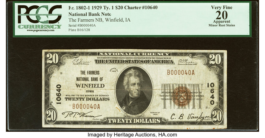 1929 $20  Type 1 (Fr. 1802-1) thumbnail 9
