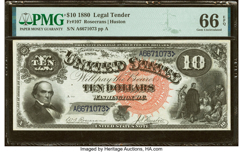 Image for 1880 $10  (Fr. 107)