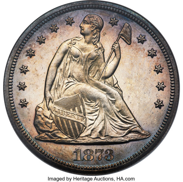 1873 $1  Seated Liberty PR thumbnail 3
