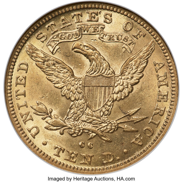 1892-CC $10  Tripled Die Reverse, FS-801 MS thumbnail 6