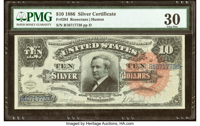 1886 $10  (Fr. 294) thumbnail 2