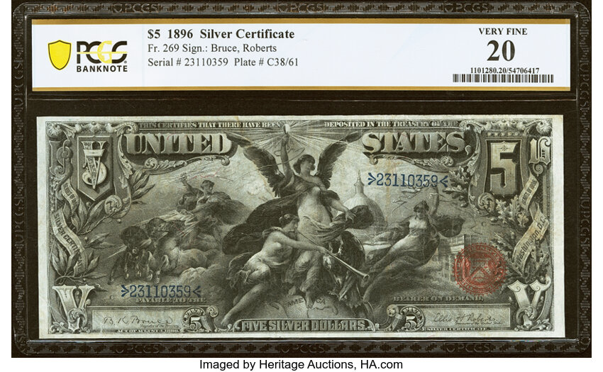 1896 $5  (Fr. 269) thumbnail 4