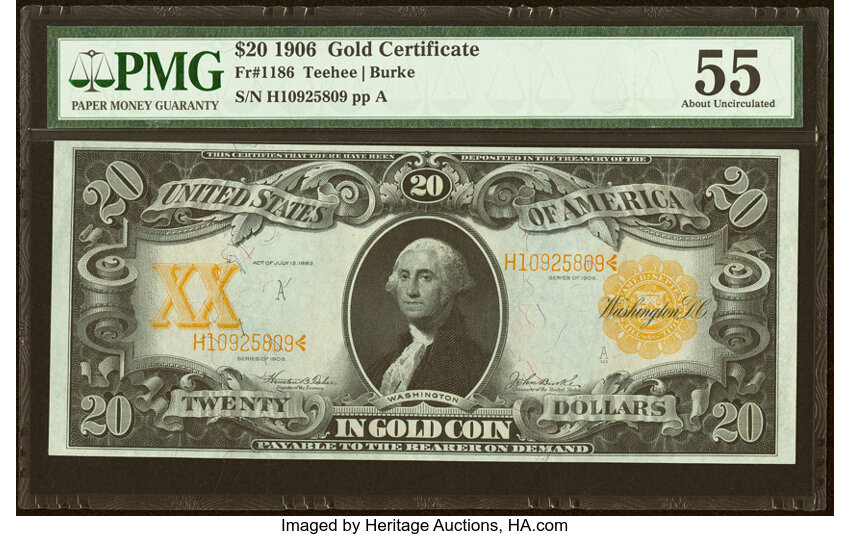 1906 $20  (Fr. 1186) thumbnail 3