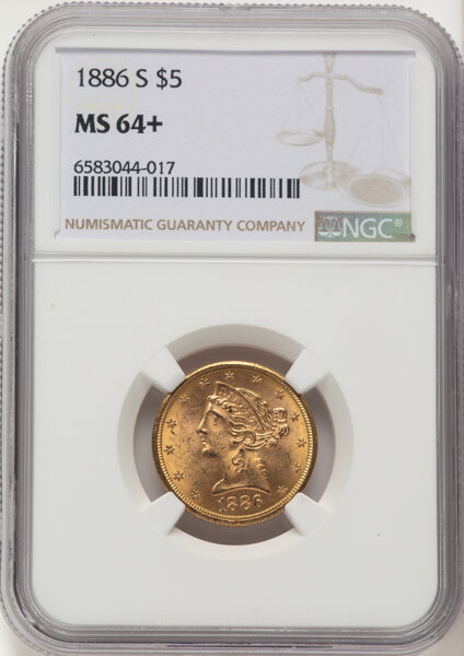 1886-S $5  MS thumbnail 3