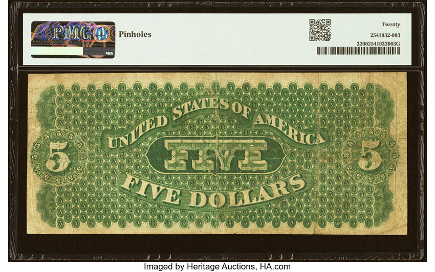 1861 $5  (Fr. 3) thumbnail 6