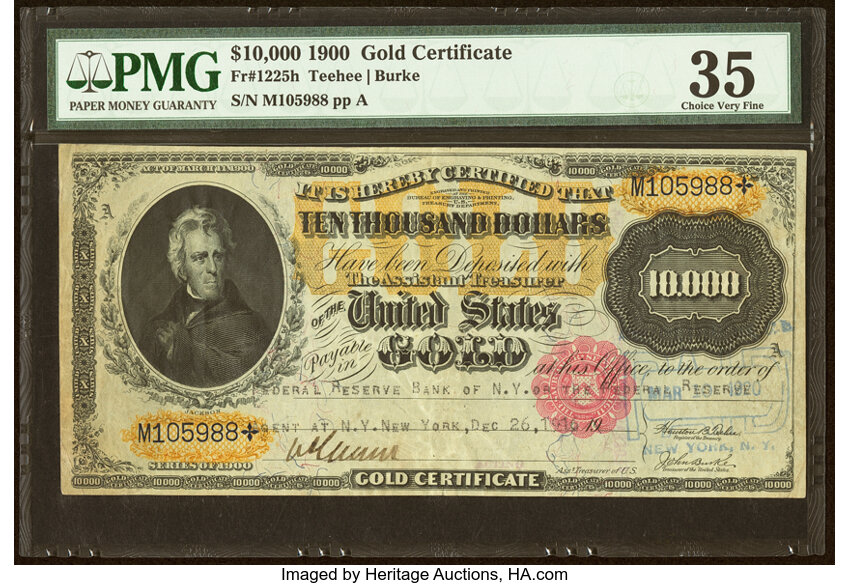 1900 $10,000  (Fr. 1225h) thumbnail 3