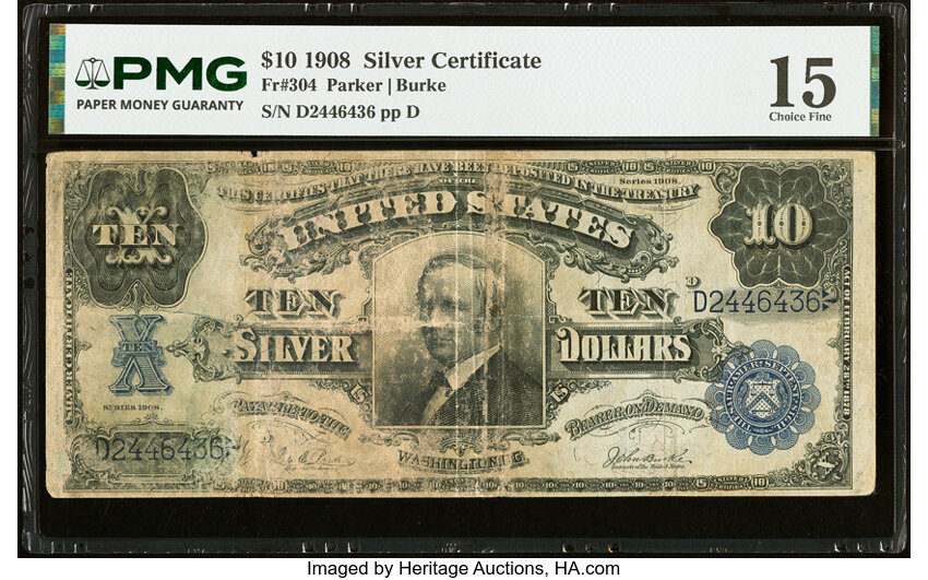 1908 $10  (Fr. 304) thumbnail 2
