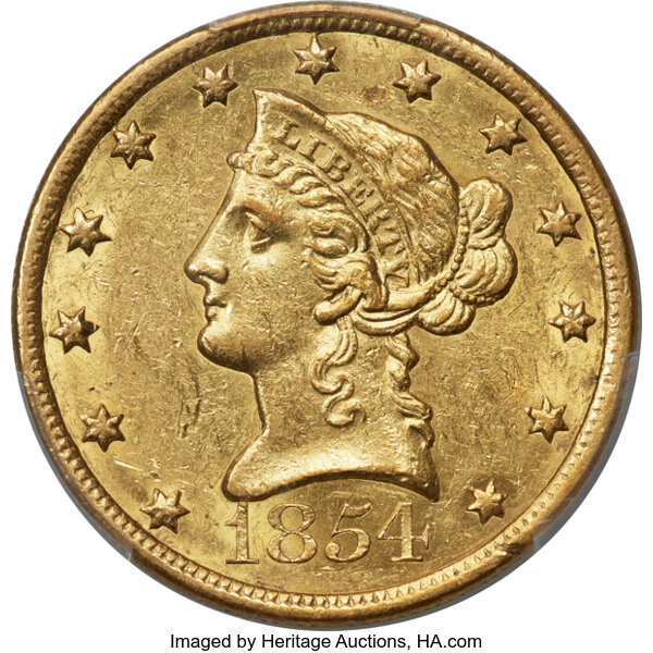 1854-O $10  Large Date MS thumbnail 4