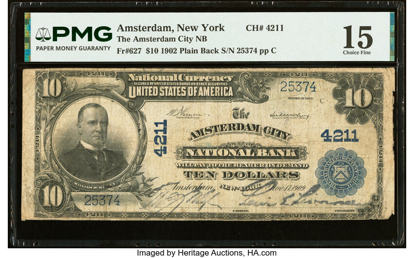 1902 $10  3rd Charter Period, 3rd Issue, Plain Back (Fr. 627) thumbnail 2
