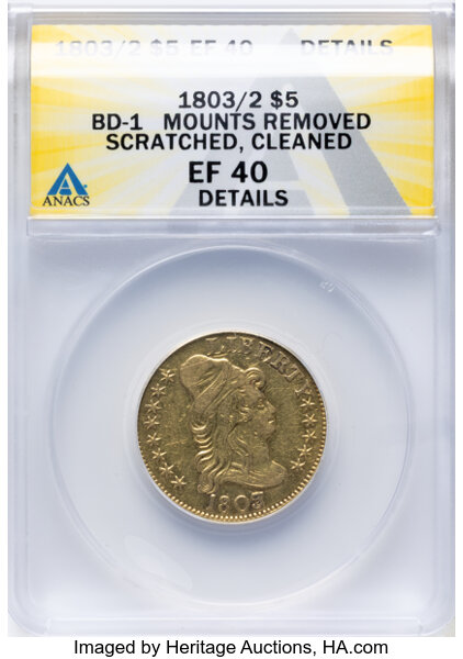 1803/2 $5  Imperfect T, BD-1 MS thumbnail 2